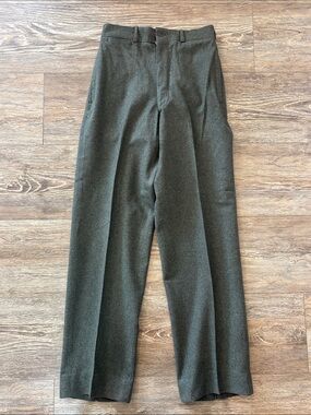 Vintage 1950s Military Dress Pants in Kersey Green Flawless Condition